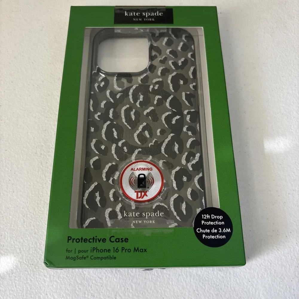 Kate Spade iPhone 16 Pro Max Case w/MagSafe - Glitter Leopard